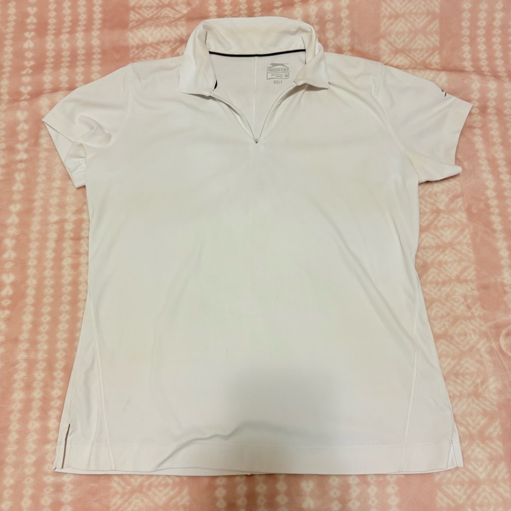 Slazenger White Polo Golf Shirt